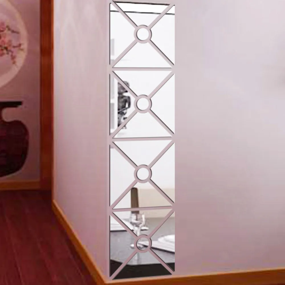 Acrylic mirror Wall Sticker Modern Style Removable Decal Art Mural Wall