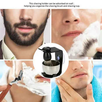 

Anself 3 In 1 Men's Shaving Razor Set for Shaving Badger Hair Shaving Brush Shaving Stand Razor Holder