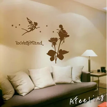 

Flower Fairy wall stickers living room bedroom bedside background wall stickers romantic furnishings