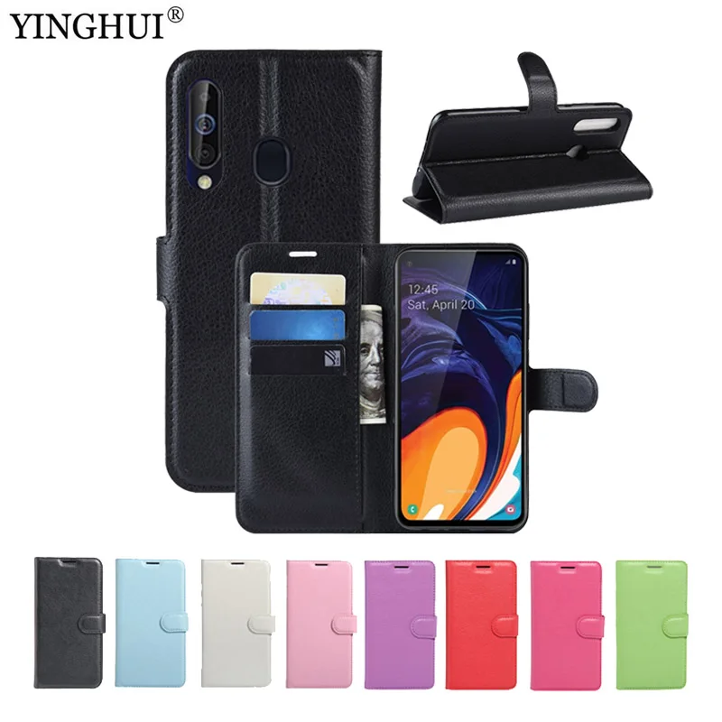 Luxury Cover For Samsung Galaxy A60 Case Flip Wallet PU Leather Cover For Samsung Galaxy A60 Book Style Cell Phone Cases