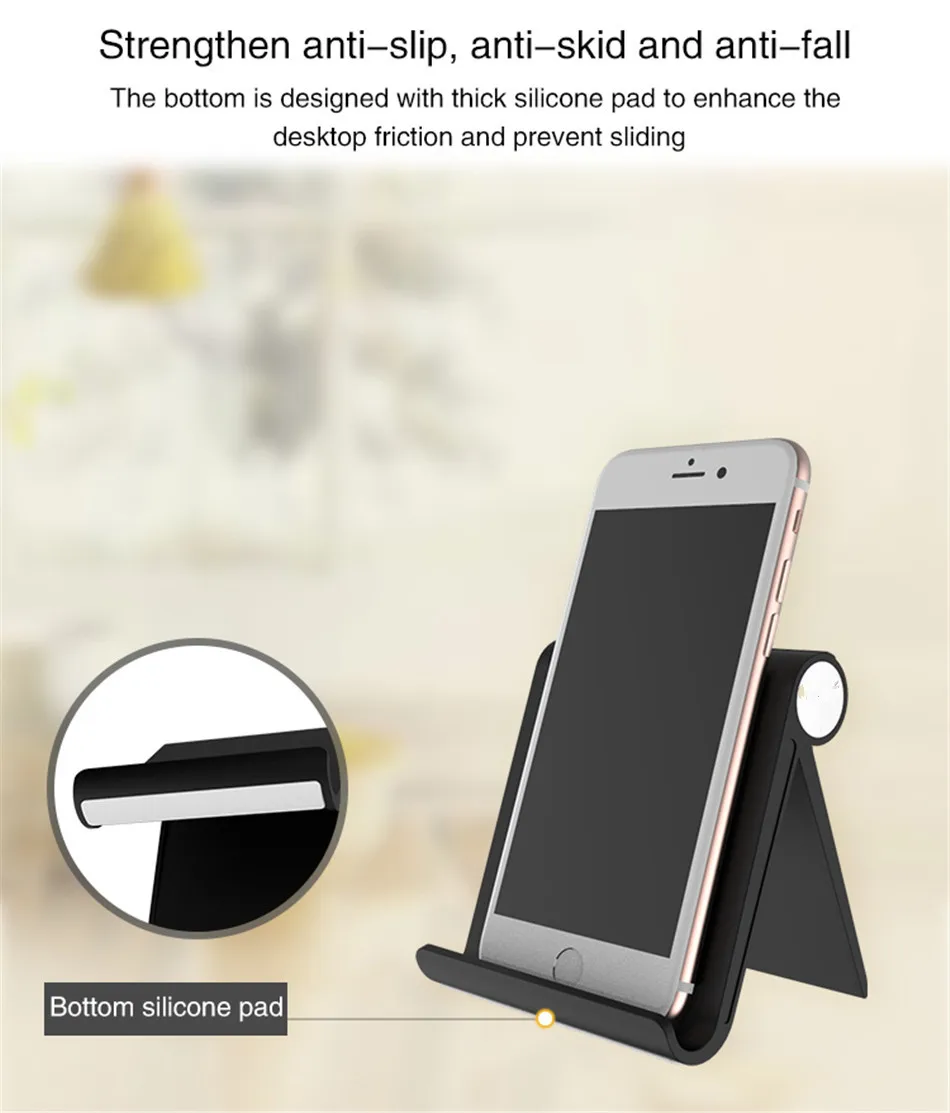 Universal Adjustable Folding Phone Holder Stand For iPhone 7 8 Plus X U -Shape Hard PC Tablet Display Stand Holder For SamsungS9 (4)