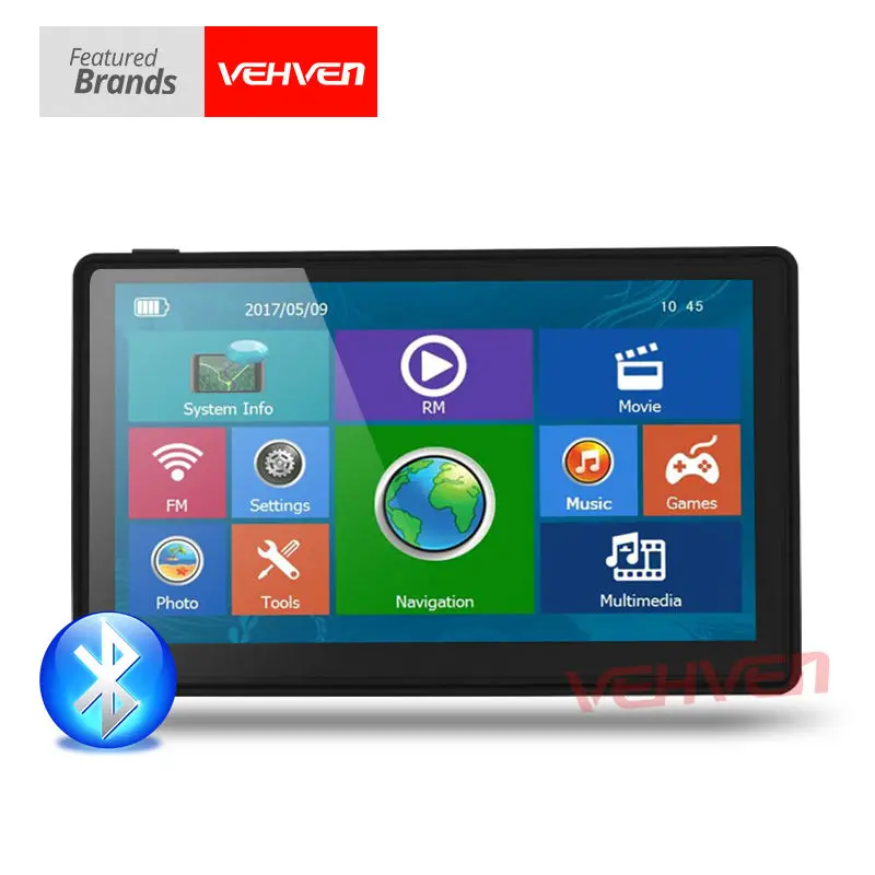 

7 inch GPS Navigation Capacitive Screen Bluetooth AVIN 256MB 8GB FM Navitel Europe Sat nav Truck gps navigator automobile