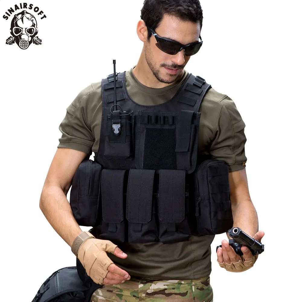 Камуфляжный охотничий военный тактический жилет SINAIRSOFT армированный корпус для