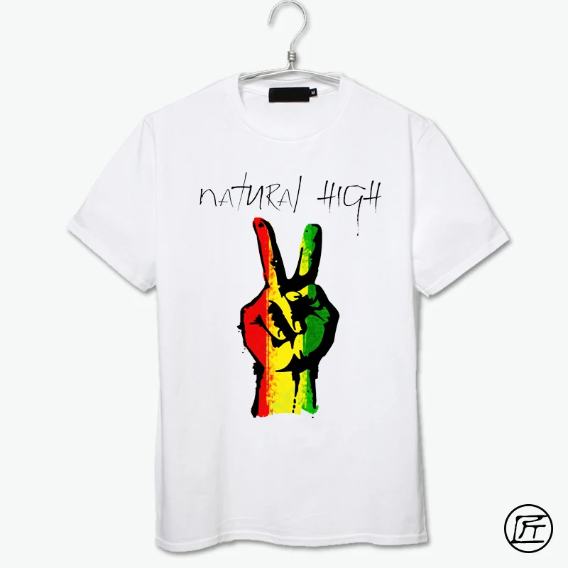 

V gesture reggae rasta man woman brand new bob marley one love classic t shirt