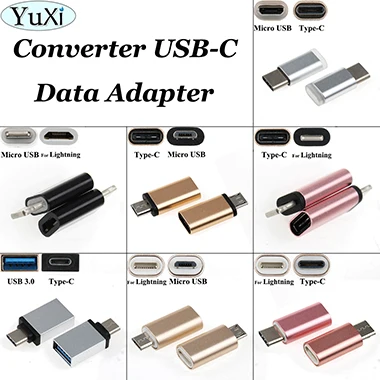 YuXi Тип C штекер USB Женский Кабель адаптер конвертер для USB C к USB 3,0 зарядное устройство штекер OTG адаптер конвертер для телефона Android