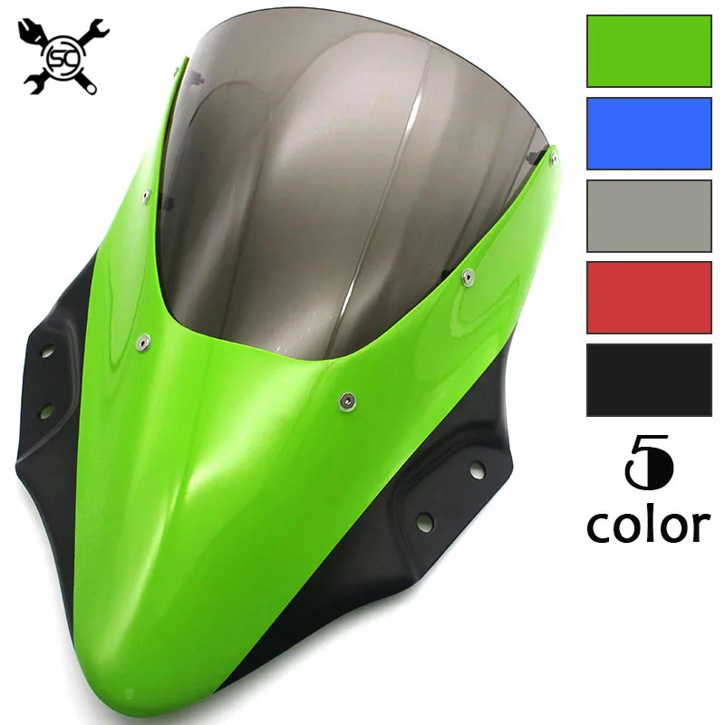 Мотоцикл ветровое стекло козырек подходит для Kawasaki NINJA250 NINJA400 NINJA 250 400 18 19 двойной пузырь