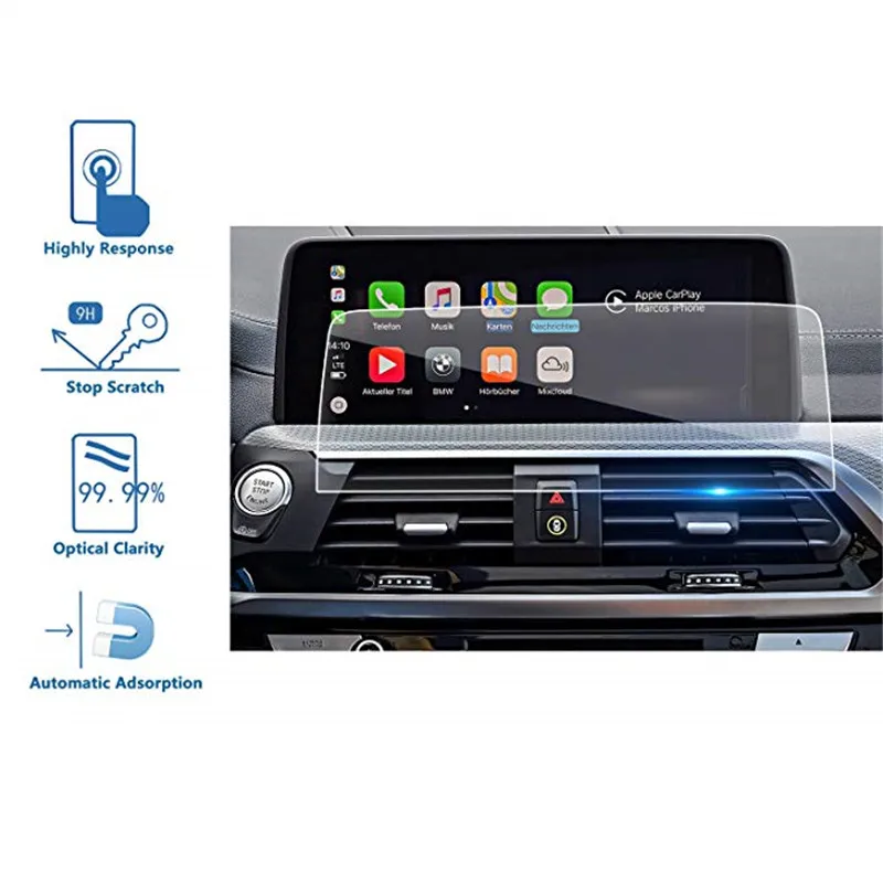 

For 2018 BMW X3 G01 10.25 Inch Car Navigation Screen Protector and Dash Panel Screen Protector Tempered Glass Touch Screen