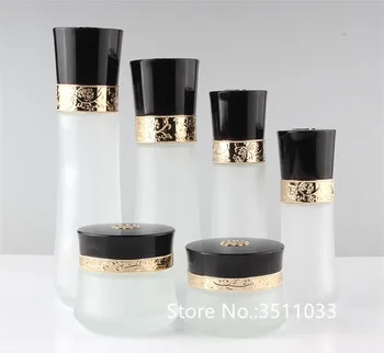 

30G 50G Matte Glass Cosmetic Refillable Cream Jar 40ml 60ml 100ml Frosted Glass Empty Lotion Pump Bottle Cosmetic Container