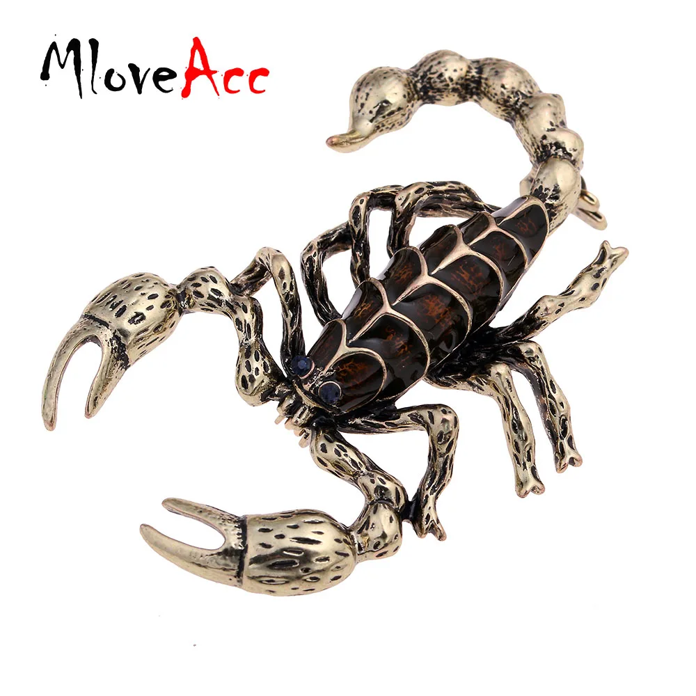 

MloveAcc Exaggerated Jewelry Scorpion Brooches for Men Women Enamel Bijoux Bridal Wedding Animal Centipede Brooch