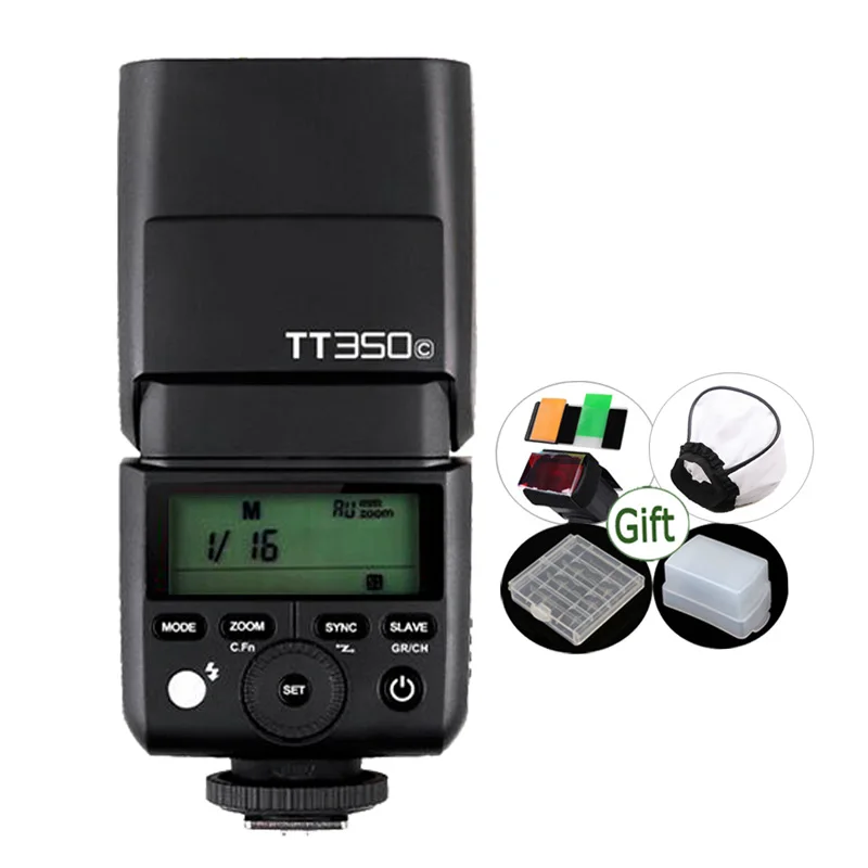 Мини Вспышка Godox TT350C TTL 2 4G беспроводная система X вспышка из быстрорежущей стали