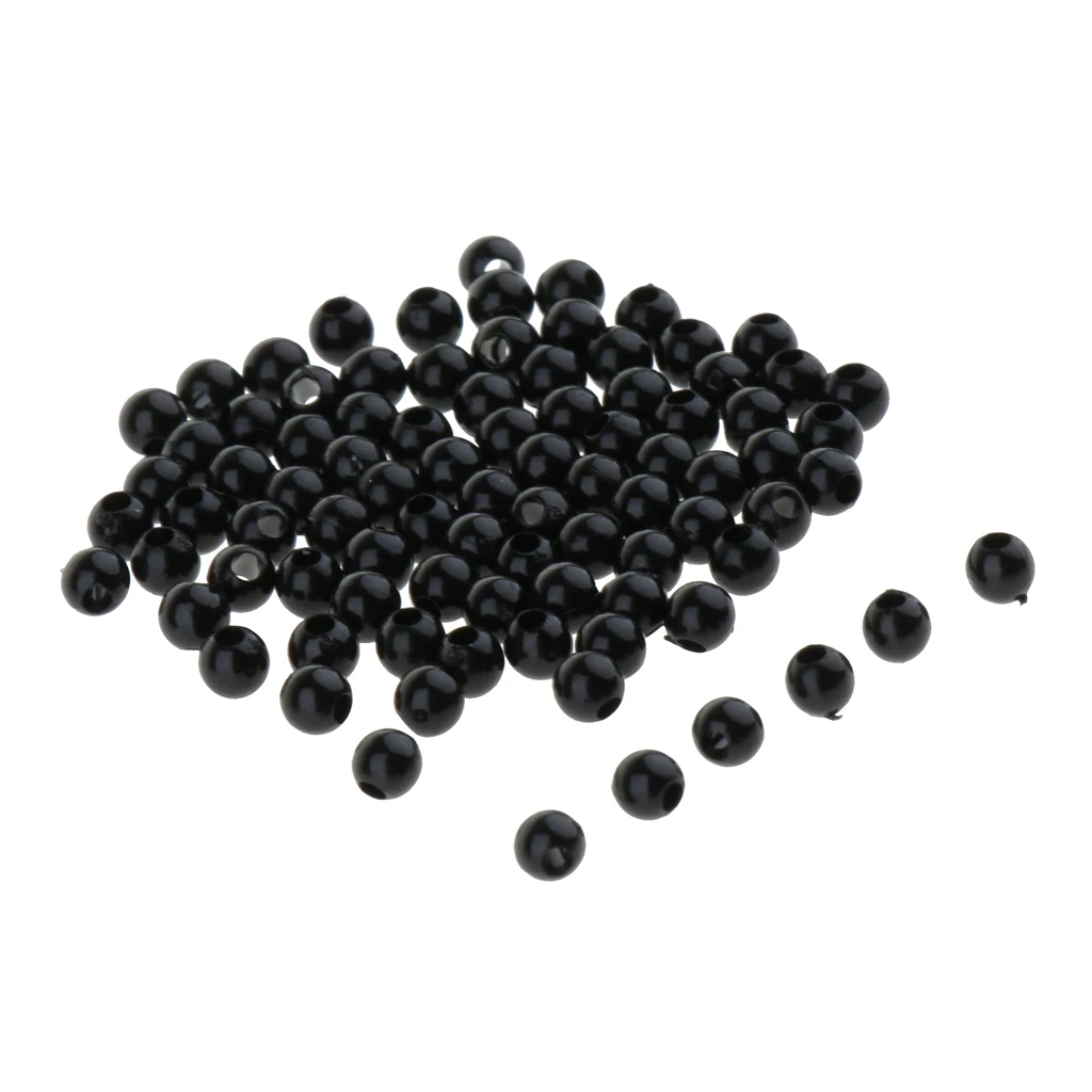 100 Pieces Black Plastic Safety Eyes with Washers for Teddy Bear Plush Toys Doll Puppet DIY Making Craft - 3mm