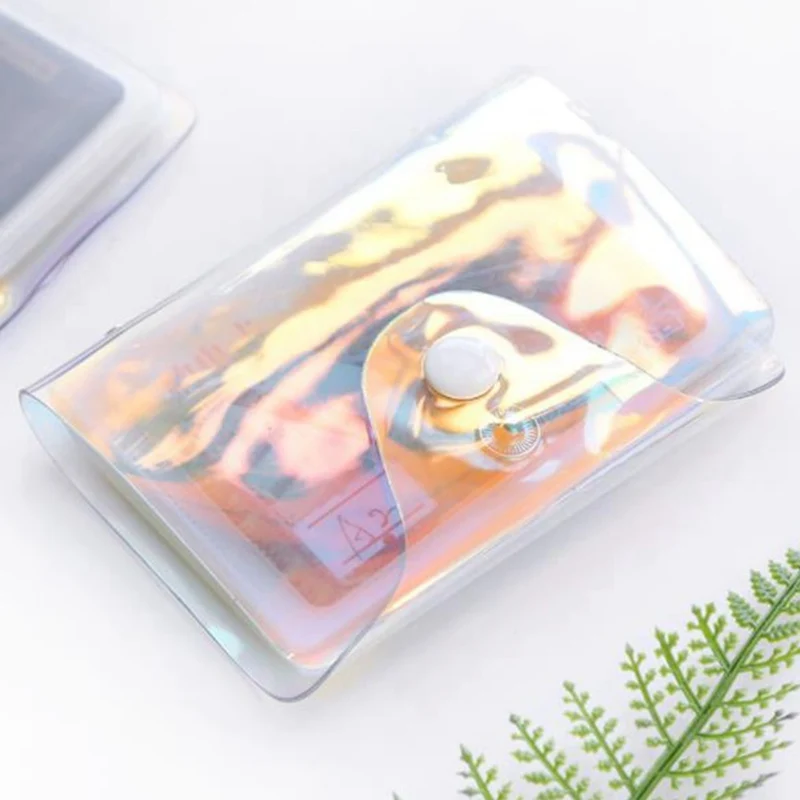 Модный Лазерный прозрачный функциональный 20 бит Rfid ID Чехол для банковских карт