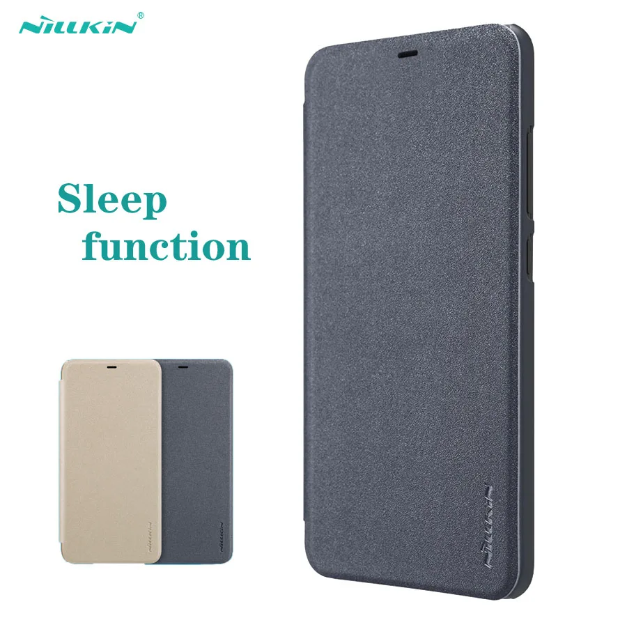 For Xiaomi Mi 8 SE Case Nillkin Sparkle Hard Plastic PU Flip Leather