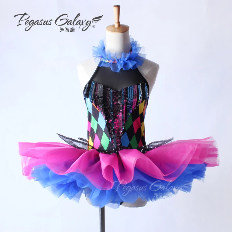 Для девочек Танцы платье взрослых сцена балетный костюм-пачка для танцев костюм Детская Балетная пачка Балерина Танцевальная Одежда B-6314