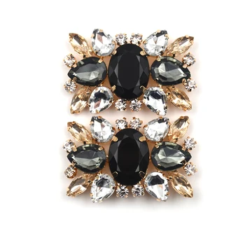 

Alloy Rhinestone Shoes Clips, Bridal Wedding Shoes Decorative,Fashion Shoe Accessories, Charm Glass Drill Shoe Buckle 1Piece