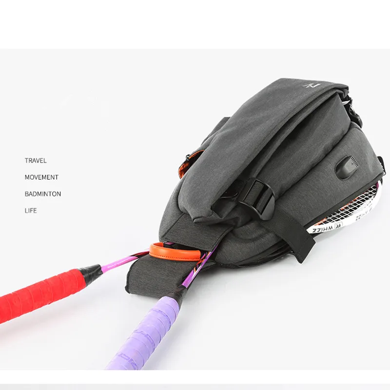  Bolso multifunción de moda para hombre bolso bandolera de carga USB bolso de viaje corto bolsa de h