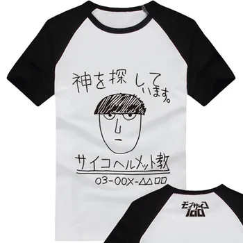 

[XHTWCY] man women Mob Psycho 100 Mobu Saiko Hyaku short sleeve o-neck Mob man and woman top summer T-shirt
