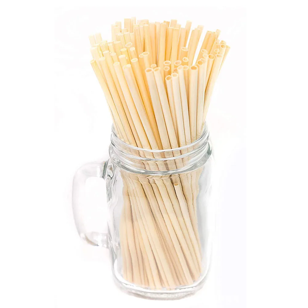 

100PCS Wheat Straws Eco Friendly Replacement Plastic Non-polluting Straws Friendly Straw Bar Kitchen Accessories