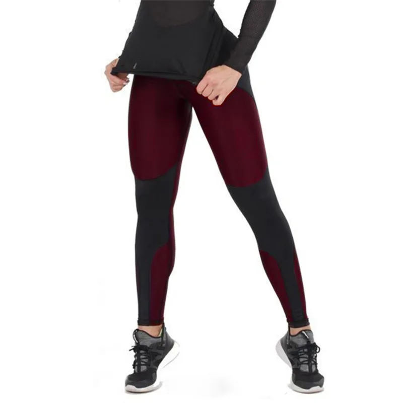 2019 Стиль Высокая эластичность фитнес женские брюки модные лоскутные удобные Империя лодыжки длина женские леггинсы