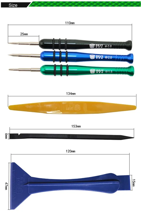 BST-606 9 in1 dissassemble Отвёртки Инструменты комплект для iphone 4g 5 Blackberry Sumsang HTC iPad ноутбука
