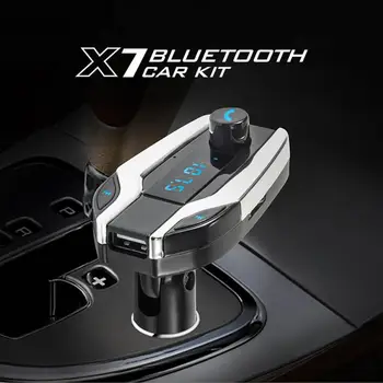 Car-styling Bluetooth Car X7 Kit Handsfree FM Transmitter Radio MP3 Player USB Charger&AUX 621