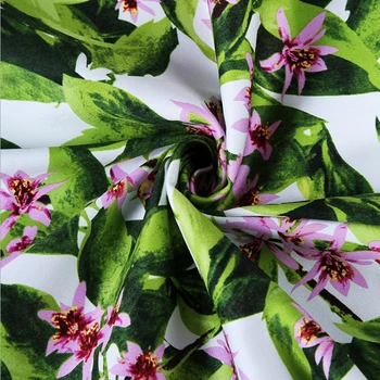 

100cm*145cm Vintage flower stretch cotton sateen fabric children dress bedding material quality