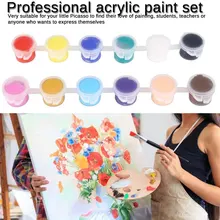 6/12 цветов, акриловая краска, водная кисть, пигмент, набор для одежды, текстиль, ткань, ручная краска, ed, Настенная штукатурка, краска, рисунок