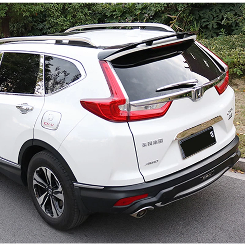 

Car Styling ABS Plastic Unpainted Color Exterior Rear Trunk Wing Boot Lip Roof Spoiler Decoration For Honda CRV CR-V 2017 2018