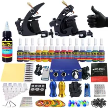 Новинка, набор для татуировки, для вкладышей и шейдеров, зажим, шнур, 2 пушки, Новое поступление, набор, светильник, для тренировки веса, TK203-1 кожи