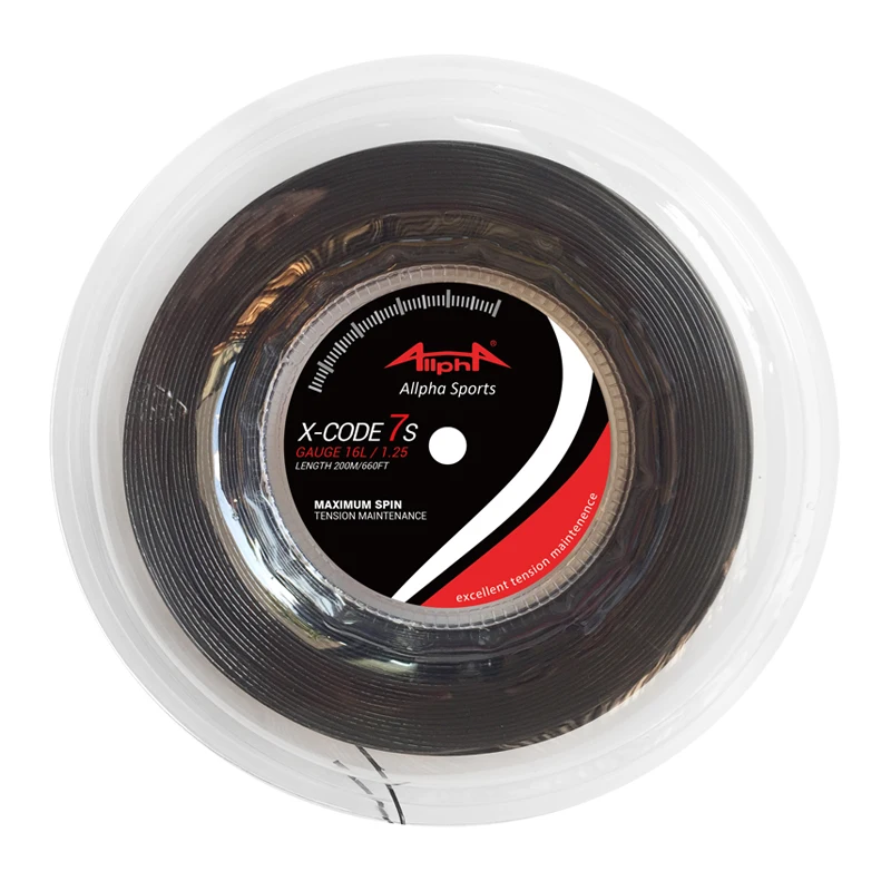 Tennis racket strings Allpha 200m reels Alu polyester-embossing