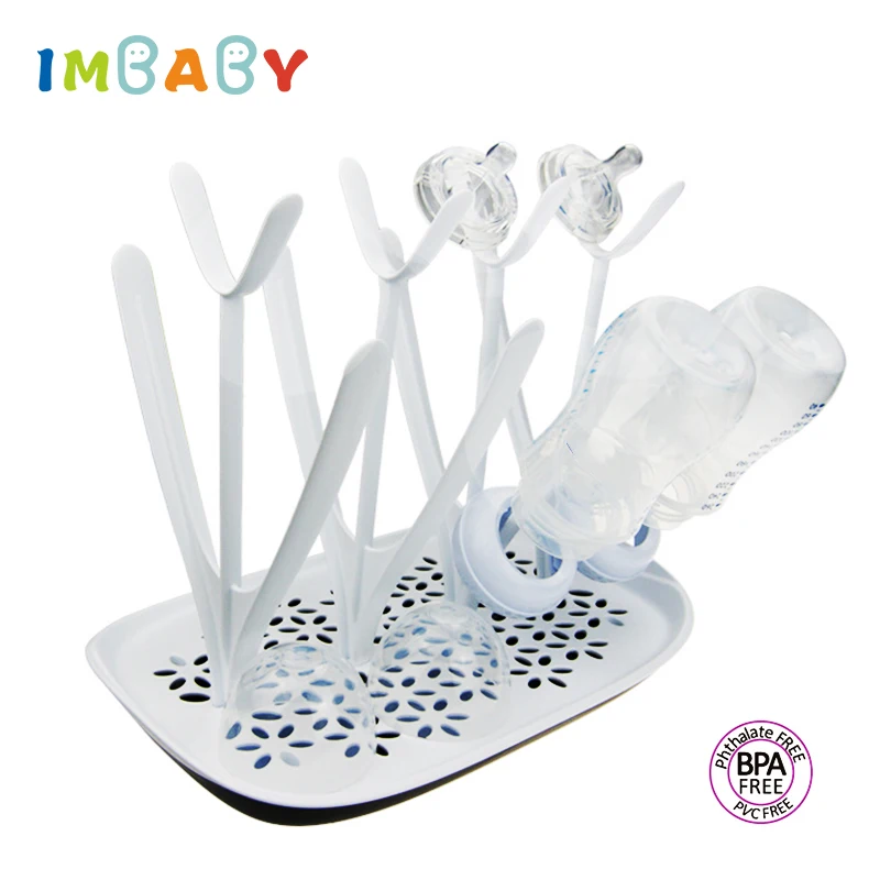 

IMBABY Baby Bottle Drying Rack Baby Feeding Bottles Drying Rack Storage Infant Nipple Shelf Baby Pacifier Feeding Cup Holder