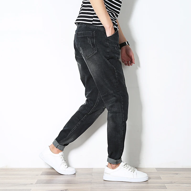 Men black tapered jeans Clearance