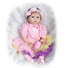 Lovely Real Touch Silicone Baby Dolls For Kid House Playmate Fashion Newborn Babies Dolls Best Gifts For Girls Educational Toys