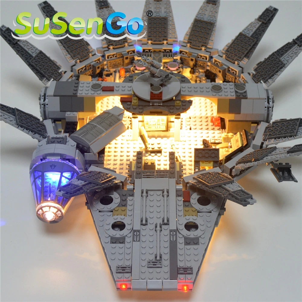 SuSenGo seulement Kit de lumière Led pour 75105 Star war ensemble d'éclairage du millénaire Falcon Compatible avec 05007 79211 10467 aucun modèle