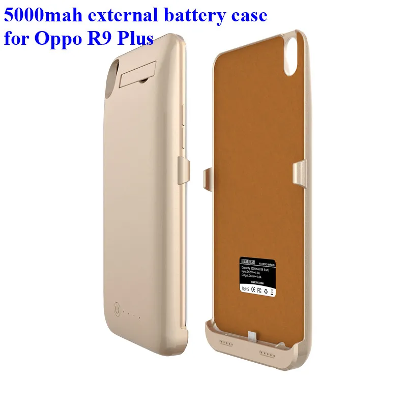

Wireless 5000mAh Back Clip Battery Charger Power Bank For Oppo R9 Plus Mobile battery Phone travel battery charger