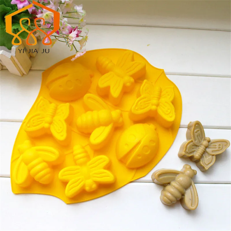 

Cake Tools Cupcake Baking Tray Kitchen Bakeware Silicone Non-Stick 8Pcs Animals Cake/ Ice Cube Tray/Chocolate Pudding Mold