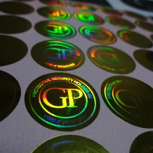 Свободный дизайн! Безопасная Подлинная пользовательская Золотая голограмма этикетки наклейки, пустота, если удалены