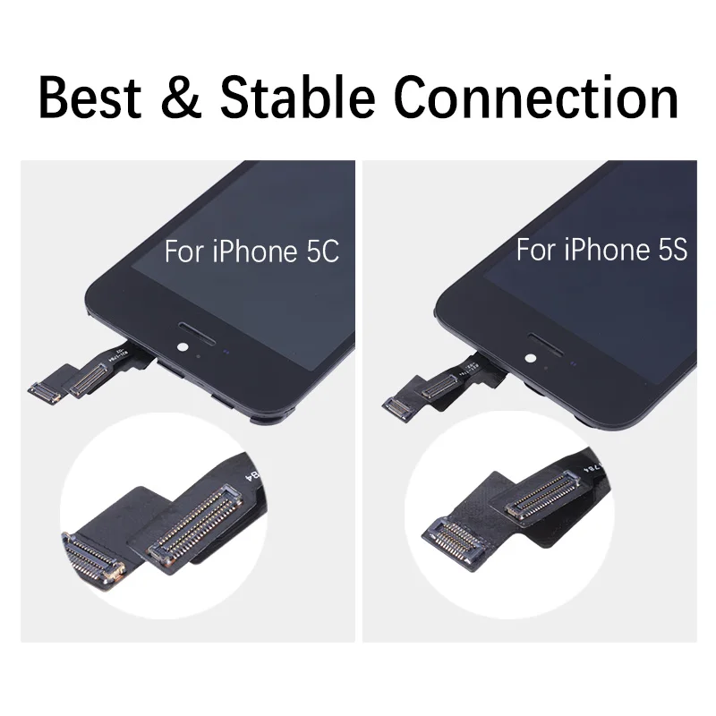 AAA OEM Дисплей для iPhone 5S 5 5C в сборе с тачскрином на рамке черный белый
