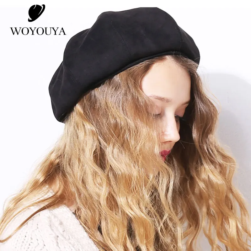 Береты WOYOUYA шапки для женщин Корейская женская зимняя шапка универсальная