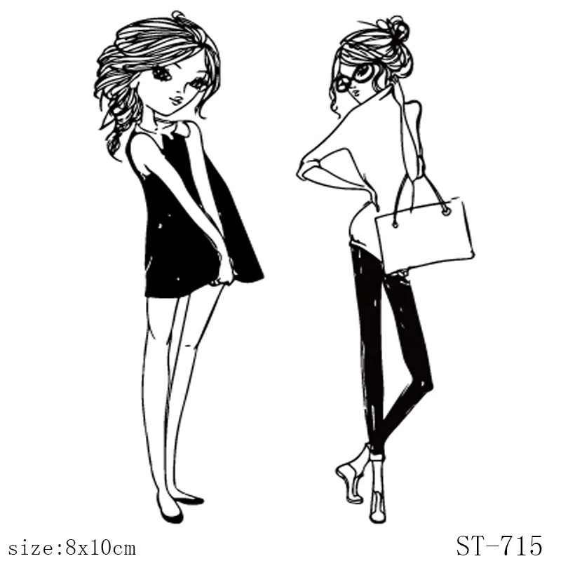 AZSG Shy Girl/Fashion Lady прозрачные штампы/печатки для DIY скрапбукинга/изготовления