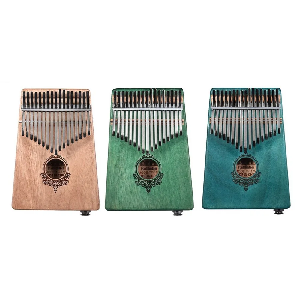 

17 Key Kalimba African solid Mahogany Thumb Finger Piano Sanza Solid Wood Kalimba Mbira Thumb with Electric Box