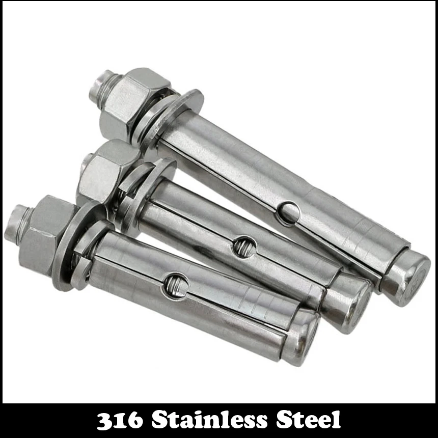 2pieces Dimensions: M6 x 60 Ochoos 1/2Pcs M6 M8 M10 304 Stainless Steel Expansion Bolts GB Explosion Bolts External Expansion Screws - 2pieces Dimensions: M6 x 60 Ochoos 1/2Pcs M6 M8 M10 304 Stainless Steel Expansion Bolts GB Explosion Bolts External Expansion Screws -