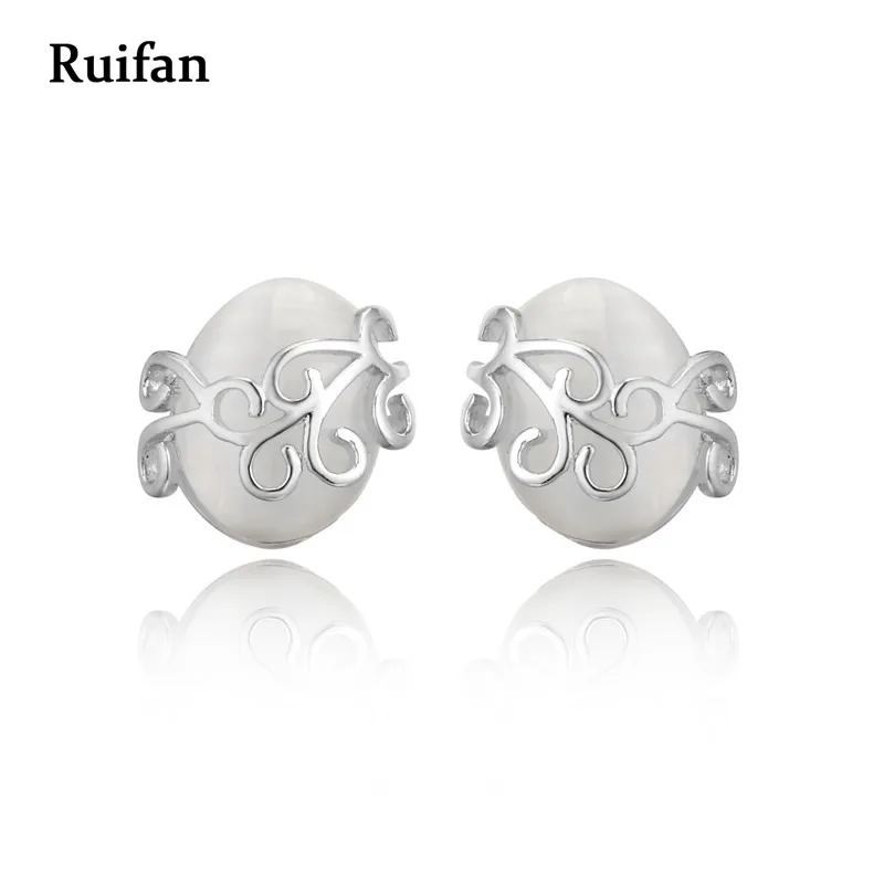 

Clearance Sale Small Oval Opal 925 Sterling Silver Stud Earrings for Women Girls Christmas Zirconia Earring Jewelry YEA020