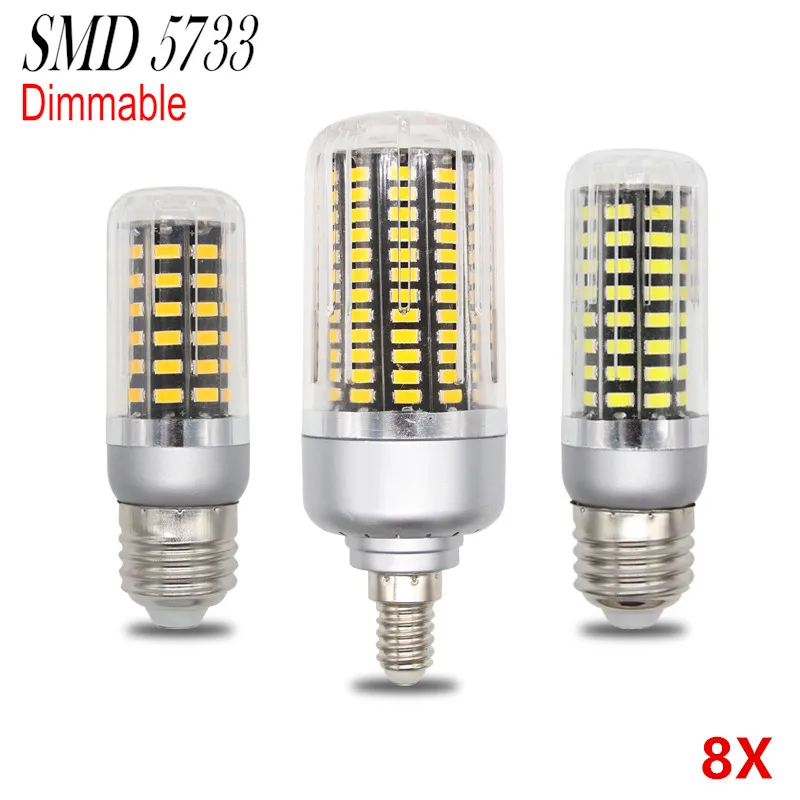 8pcs 5733 Lampada LED Lamp E27 220V 5W 10W 15W Lamparas LED E14