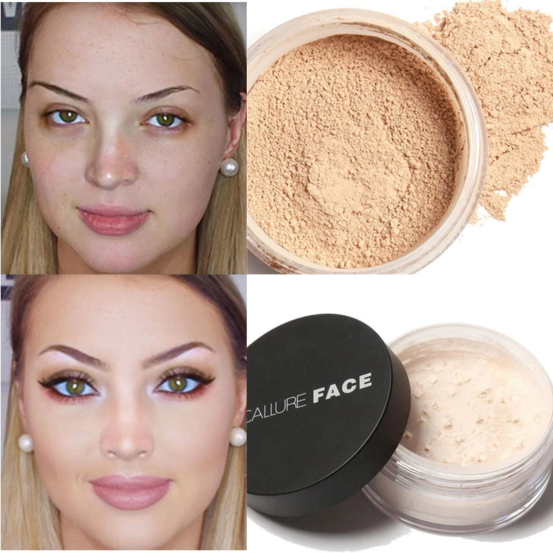 

Concealer Powder Oil-control Whitening Waterproof Finish Loose Contour Smooth Pore Invisible Matte Base Make Up