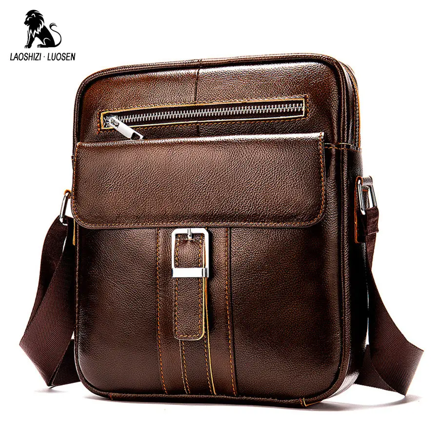 

2019 New Messenger Bag Men's Shoulder Genuine Leather Bags Flap Casual Business Male Crossbody Bags for Men Natural Leather Bag