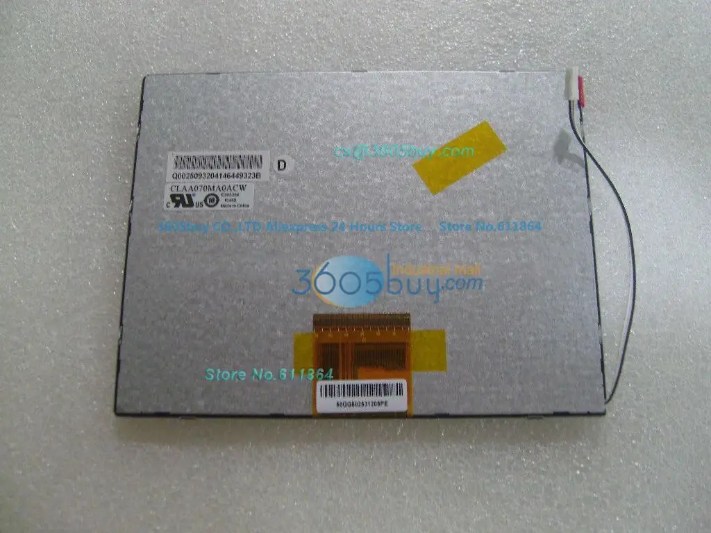 

CLAA070MA0ACW display I20W 60 LCD and 4:3 cable