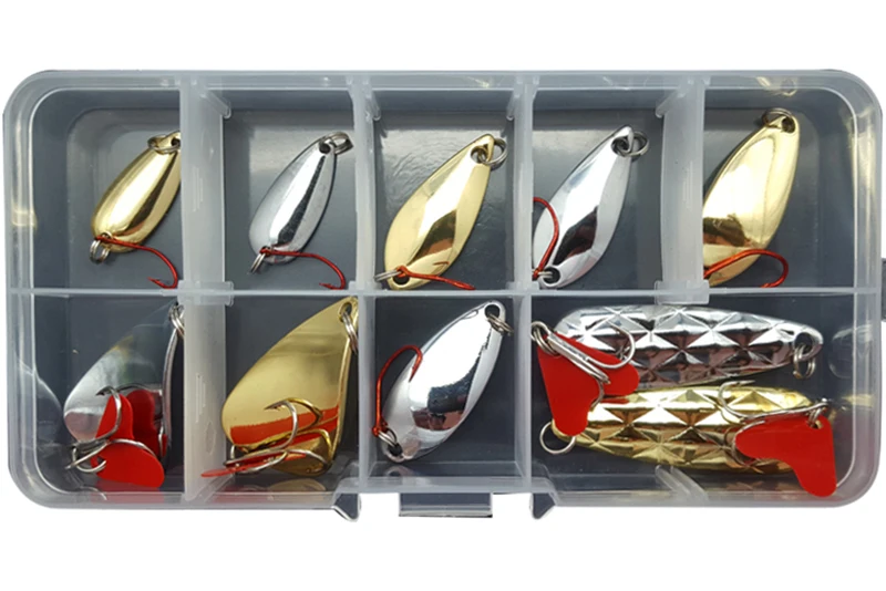 2g/4g/6g/8g/12g Fishing Lure Set Spoon Lure Set Spinnerbait Pike Fishing lures Sea fishing Metal Jig Lure Fresh/Salt Water A078 - Image 5