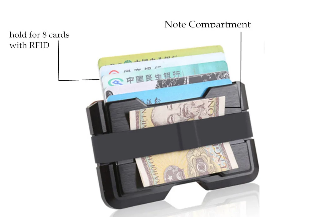 BISI GORO кошелек для карт алюминиевый сплав Бизнес кредитный держатель для карт Металл для мужчин и женщин высокое качество многофункциональное портмоне