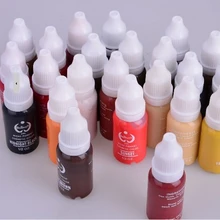 23 шт./лот u-палочки Цвет Профессиональный макияж ручка ручной набор чернил, бровей губ постоянный пигмент для перманентного макияжа набор краски